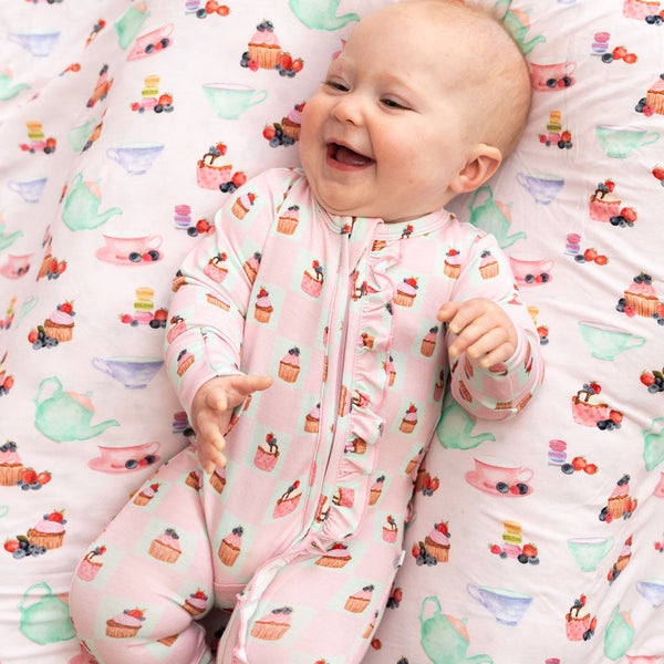 lillians-garden-cupcakes-bamboo-ruffle-convertible-footie Laree & Co - Sophia's StyleFootie-1